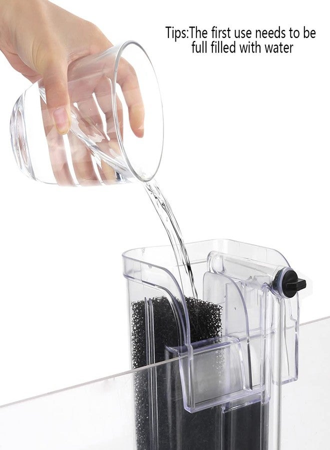 HIERYAN Fish Tank Small Filter Aquarium Hang on Filter Small Aquarium Filter，Small Submersible Hanging Fish Tank Filter for 1 to 8 Gallons Tank - Image 4